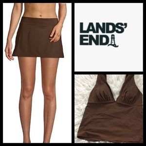 Lands’ End Coffee Brown Tankini Set